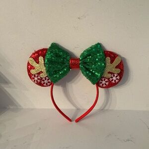 New CHRISTMAS Mickey Ears Headbands, minnie Mouse Ears Christmas Fancy D…